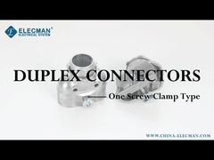 Connettore per condotto flessibile duplex elettrico Tipo con morsetto a vite in zinco